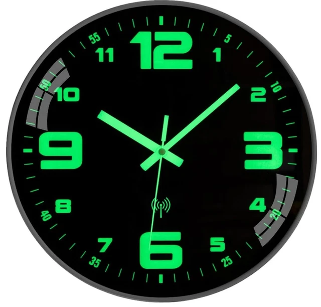 Horloge Murale Radio-pilotée TFA Dostmann Aluminium Bleu Clair 60.3517.55