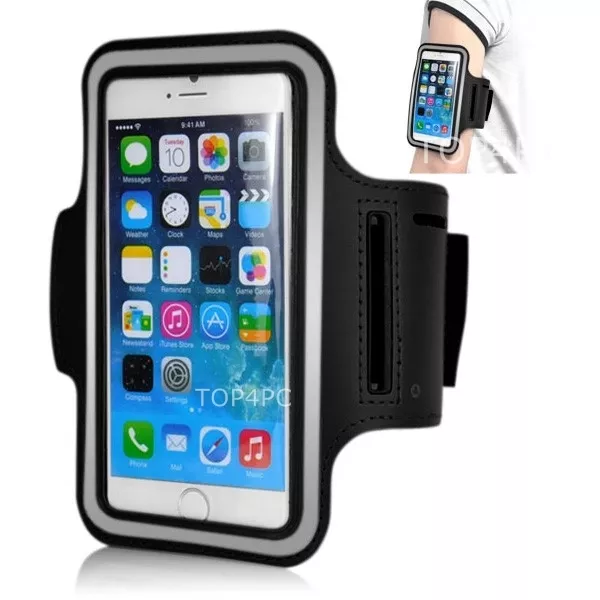 Brassard Sport Pour Iphone 14 13 12 11 Pro Xr Etui Coque Ecouteur Running Noir 2