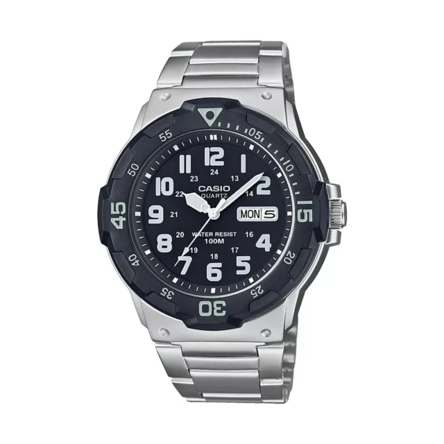 Orologio Uomo CASIO MRW-200HD-1BVDF Bracciale Acciaio Nero Sub 100mt