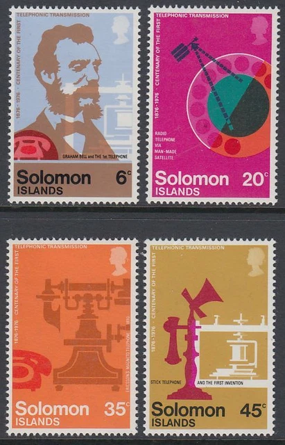 Solomon Islands 1976 ** Mi.322/25 Graham Bell Telefon Telephone [sq6089]