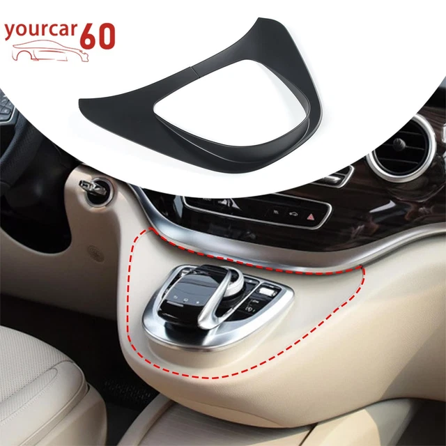 Für Mercedes-Benz V-Klasse 2015-20 Center Gear Box Dekorationsrahmen Mattschwarz