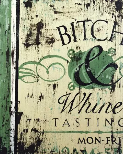 Bitch & Whine Rodney White Retro Wine Poster Kitchen Art Food & Drink Art Print