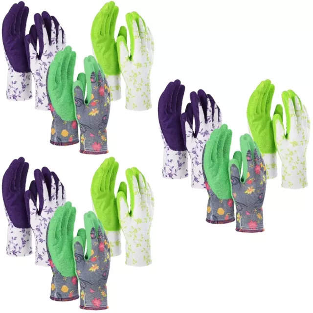 9 Pairs Floral Gloves De Jardineria Para Mujer Non-