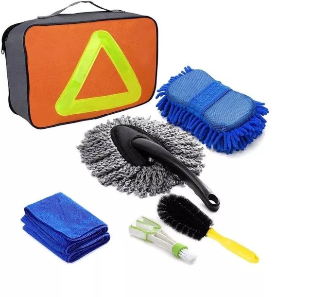 Kit de brosses de nettoyage intérieur et extérieur de voiture, 11