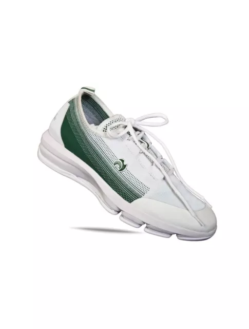 Henselite Men's Aviate 62 Lawn Bowls Shoes - White/Green