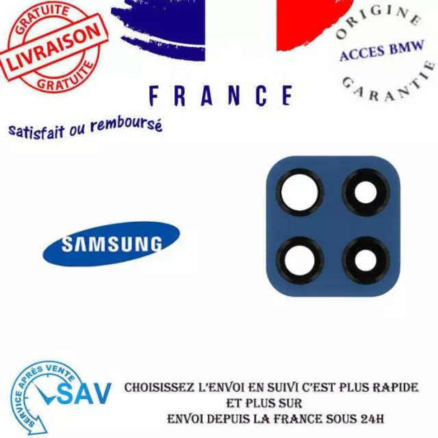 Original Lentille Bleu pour Samsung Galaxy M32 M325 GH64-08458B