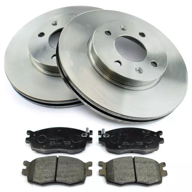 Dischi freno + pastiglie freno anteriori 256 mm per Hyundai Accent III i20 Kia Rio II JB 2