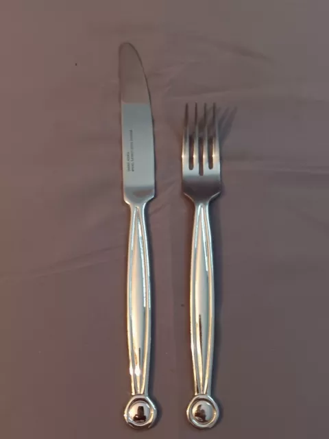 VERY RARE Sasaki Anelli Dinner Knife and Fork Mikel Bjornst Jerna Designs Korea