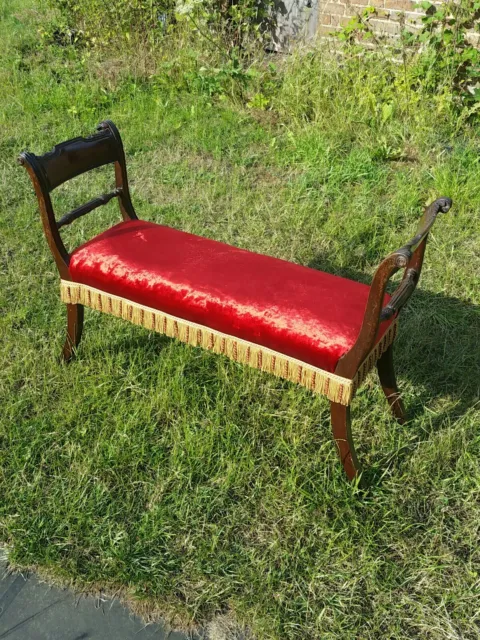 Window/Hall Bench Seat Chair Antique Victorian/Edwardian 120 L X 40 D X 80Cm H