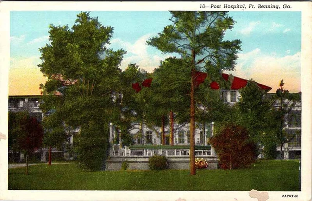 Postcard HOSPITAL SCENE Fort Benning Georgia GA AN0284