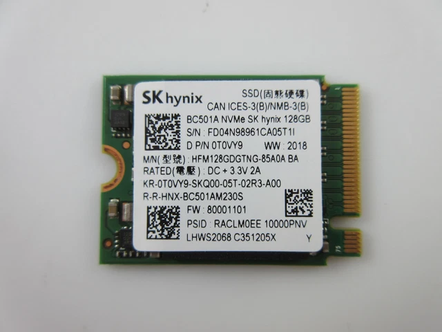 Disque Dur NVMe 256 Go SK Hynix – Reconditionné Testé Garanti 30 Jours