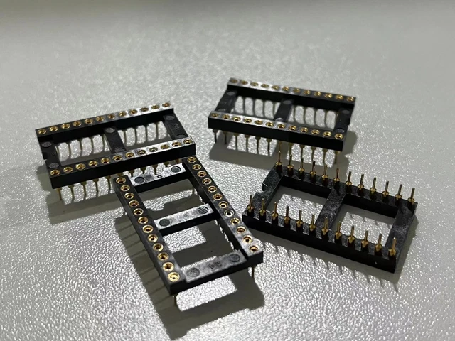 10xTurned Pin DIL IC Socket 15.24mm 24 Pin