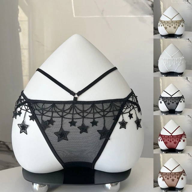 Slips en dentelle transparente sous-vêtements taille basse lanières culotte co