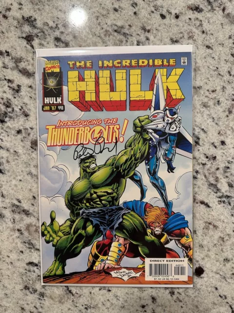 Incredible Hulk #449 1st App Thunderbolts Signed Peter David 1997 VF CBCS Ready!