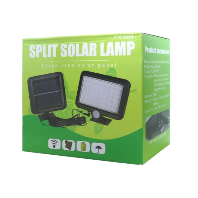 Split Solar Lámpara de Inducción FX-584 Luz Exterior 200 LED Sensor Movimiento 3