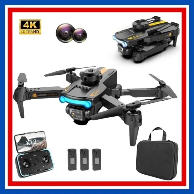 Drones avec caméra pour adultes 4K : Stabilité de cardan à 3 axes,  navigation GPS intelligente, système de batterie double pour les longs vols  et expérience de photographie aérienne exceptionnelle