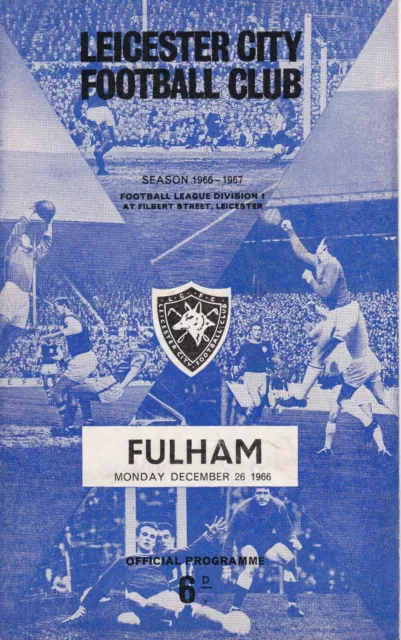 Leicester City v Fulham programme, 1966-67