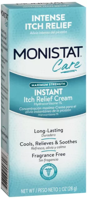 CREMA DE ALIVIO DE LA PICAZÓN MONISTAT 1 OZ hidrocortisona CREMA TÓPICA (G) 1%