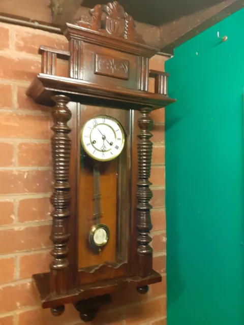 Antique Vienna Wall Clock Working Order