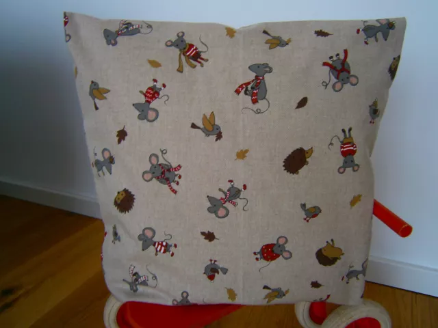 ♥Fatto a mano♥Autunno♥Fodera cuscino♥Topi♥Riccio♥Cuscino♥Federa cuscino♥40x40♥COT.♥cuscino decorativo♥ 2