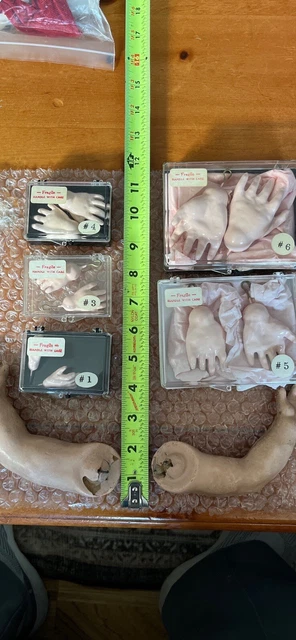 Bisque Porcelain Doll Hands / Arms Replacement  Parts 