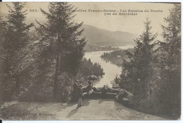 CPA-25 - Border Franco-Swiss - All Basins of / The Doubs Seen Gazebo