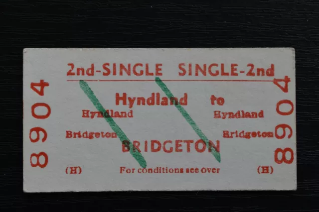 British Railway Ticket HYNDLAND nach BRIDGETON Nr. 8904 - APR 86