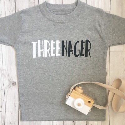 Threenager T-shirt Top 3rd Compleanno T-Shirt vestito da terzo Compleanno Ragazzi Ragazze