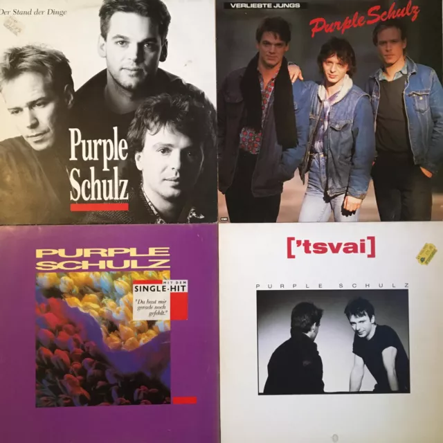 4 LPs PURPLE SCHULZ Deutschpop Schallplatten Sammlung Plattensammlung Vinyl 80s