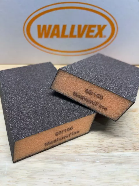 Wallvex Drywall Sanding Sponge Dual Angle Medium Fine 24 per Box