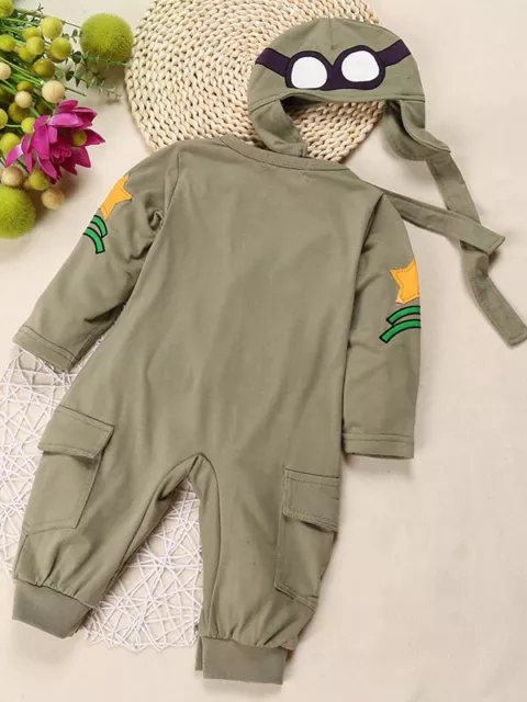 Body Nouveau-Né Barboteuse Costume de Pyjama Grenouillère Enfant Vert Pilot B027 2