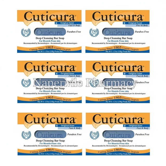 thumbnail image 2 of Cuticura Deep Cleansing Bar Soap 2-Pack – Face & Body, For Blemish Prone Skin, 5.25oz Each 2 of 4