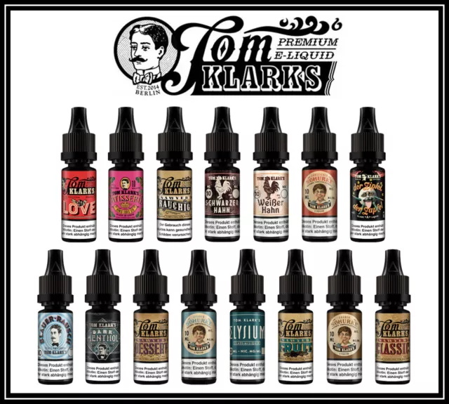 Tom Klarks Liquid 10ml - alle Sorten - 0, 3, 6, 12 oder 18 mg/ml