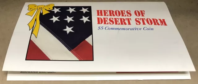 Heroes Of Desert Storm $5 Commemorative Coin issued by Marshall Islands in 1991