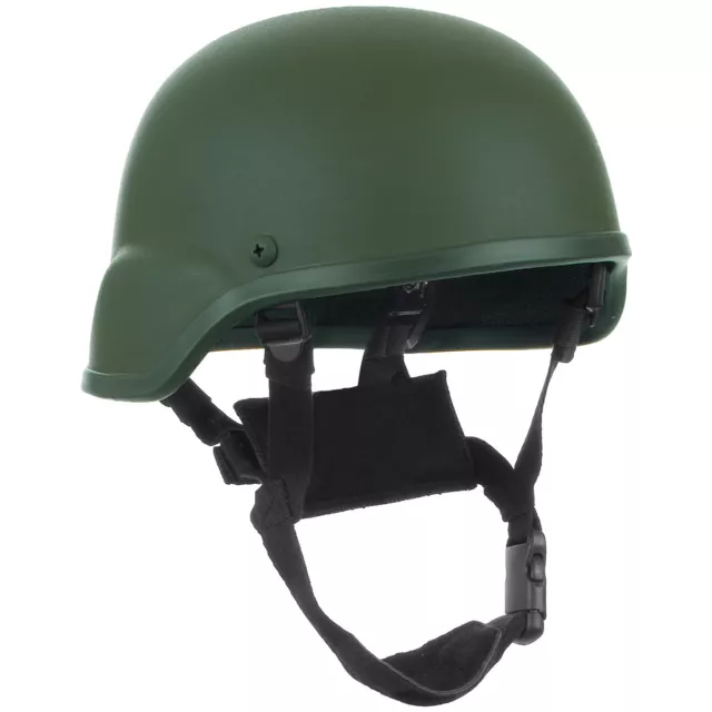 Casque De Combat Tactique Mich Head Protection Fibre De Verre Airsoft Olive Vert