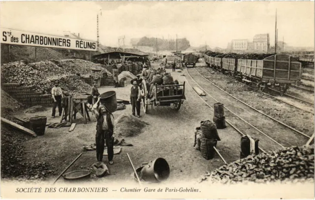 CPA AK PARIS 19e - Société des Charbonniers (81815)