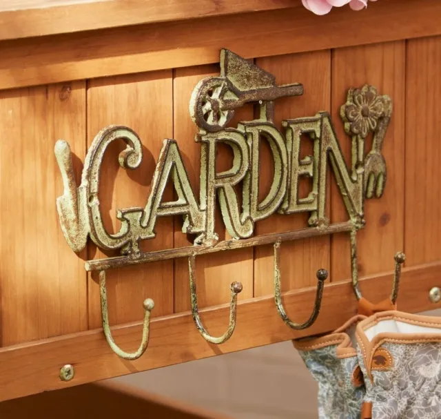 Garden Cast Iron Wall Mounted Hooks Centerpiece Collectible Indoor Home Decor