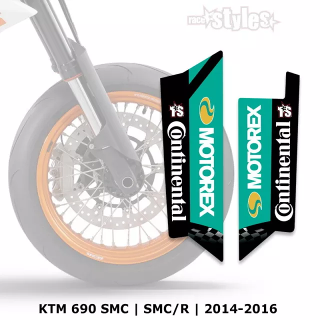 KTM MOTOREX Gabelprotektoren Dekor - fork sticker DECALS || SMC 690 R 2014-2017