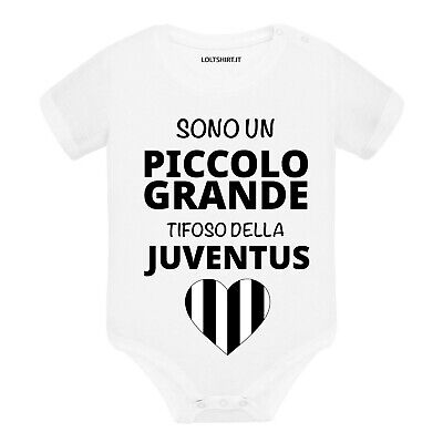 Body neonato a maniche corte Sono un piccolo grande tifoso della Juventus