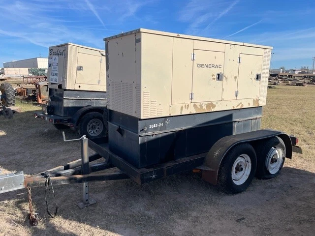 40kw Generac Trailer Mounted Diesel Generator (Video Link in Ad)