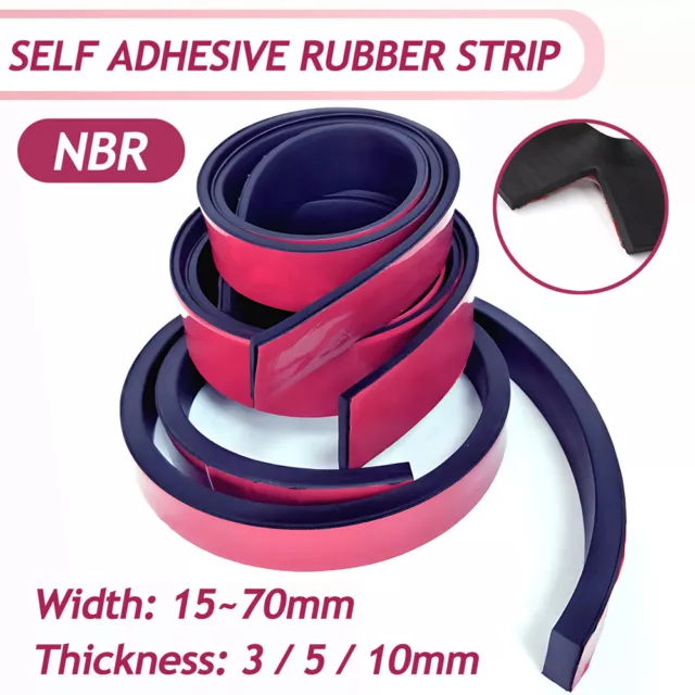 Solid Rubber Strip Black Self Adhesive Backed Roll  NBR Anti Oil Seals Gasket