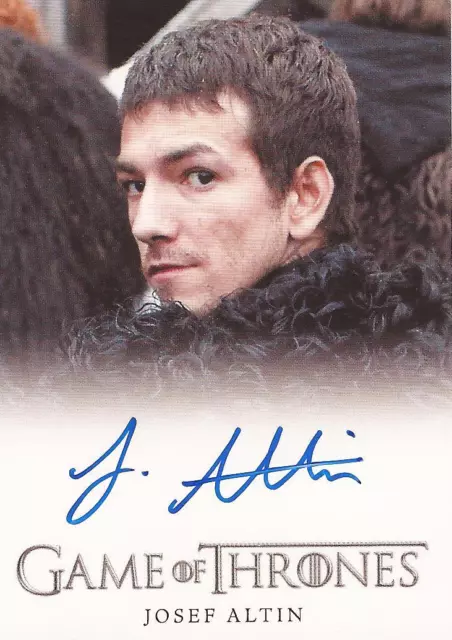 Game of Thrones Season 4 - Josef Altin "Pypar" Autograph Card