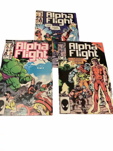 Alpha Flight Vol 1 Issue 27, 28, &29 Published  1985. John Byrne -