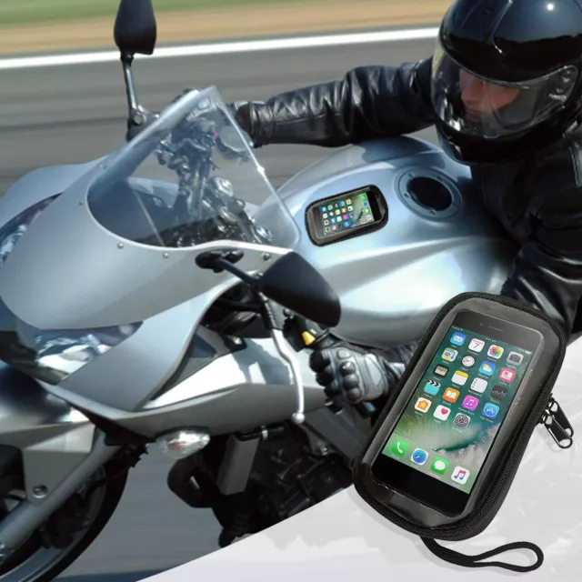 Magnetic Fuel Tank Bag Touch Screen Cell Phone Holder Pouch Case For Motorcycle