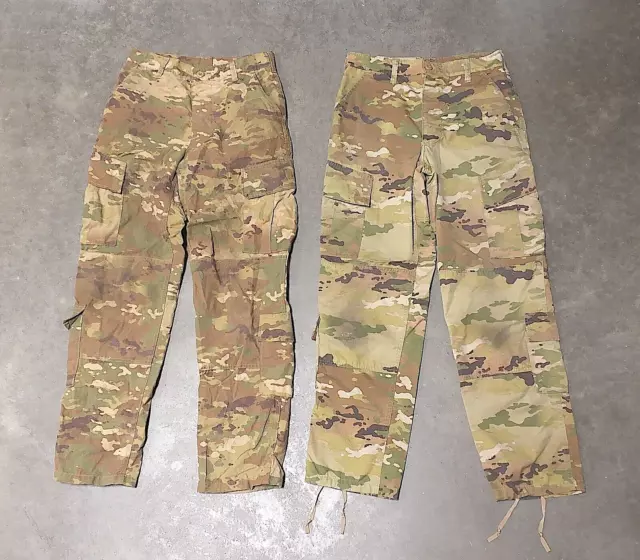 Lot of 2 US Military Issue Army OCP Camo Unisex Pants Trousers Small Regular