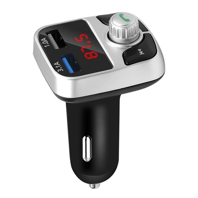 Bluetooth 5.0 sans fil voiture FM transmetteur LCD lecteur MP3 USB chargeur
