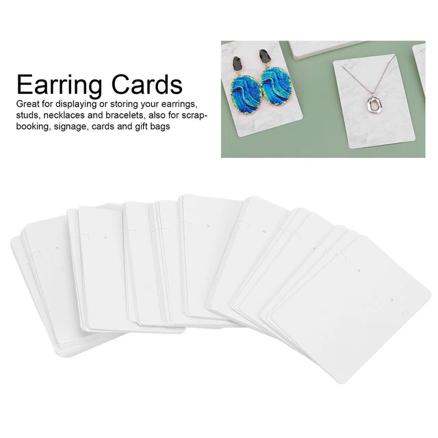 400pcs Earring Display Cards 2.36x3.54in DIY Handcraft Eco Friendly Paper