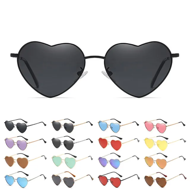 Polarized Heart Sunglasses Fashion Lovely Style Metal Frame UV400 Protection