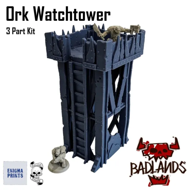 Ork Wachtturm - 3-teiliges Kit - Wargaming Tischplatte Streugelände & Landschaft