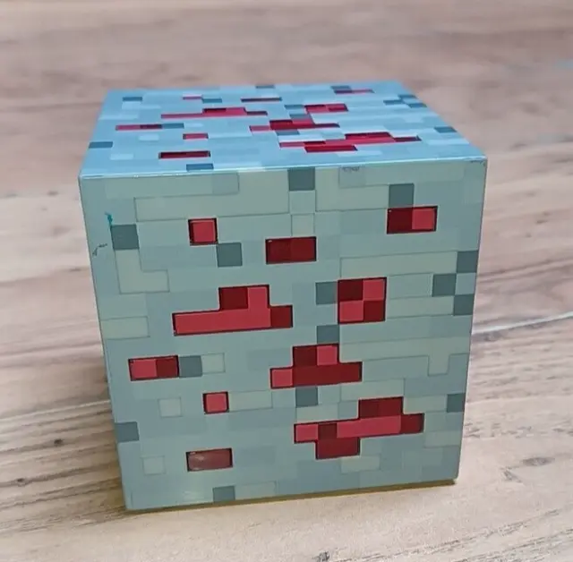 Minecraft Stone - Ore Red - Redstone Block Light Up Cube - Think Geek 2012